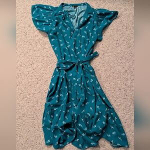 Ann Taylor Turquoise Floral Dress